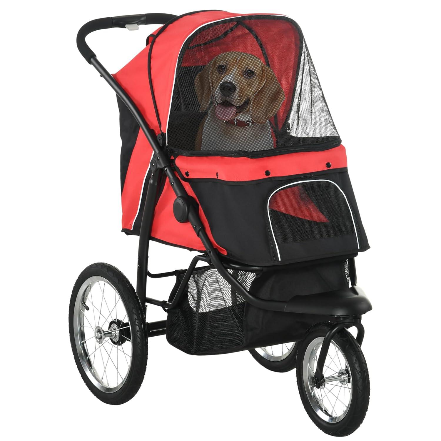 Foldable Pet Standard Stroller,Jogger Stroller