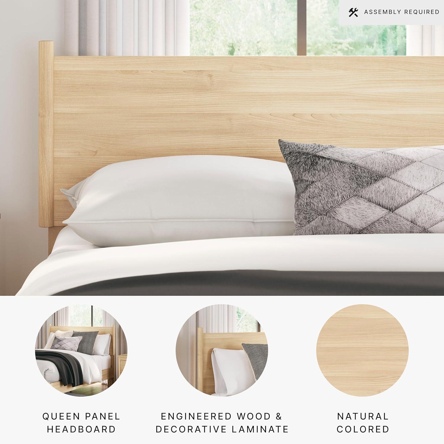 Signature Design by Ashley Cabinella Queen Panel Headboard, Tan