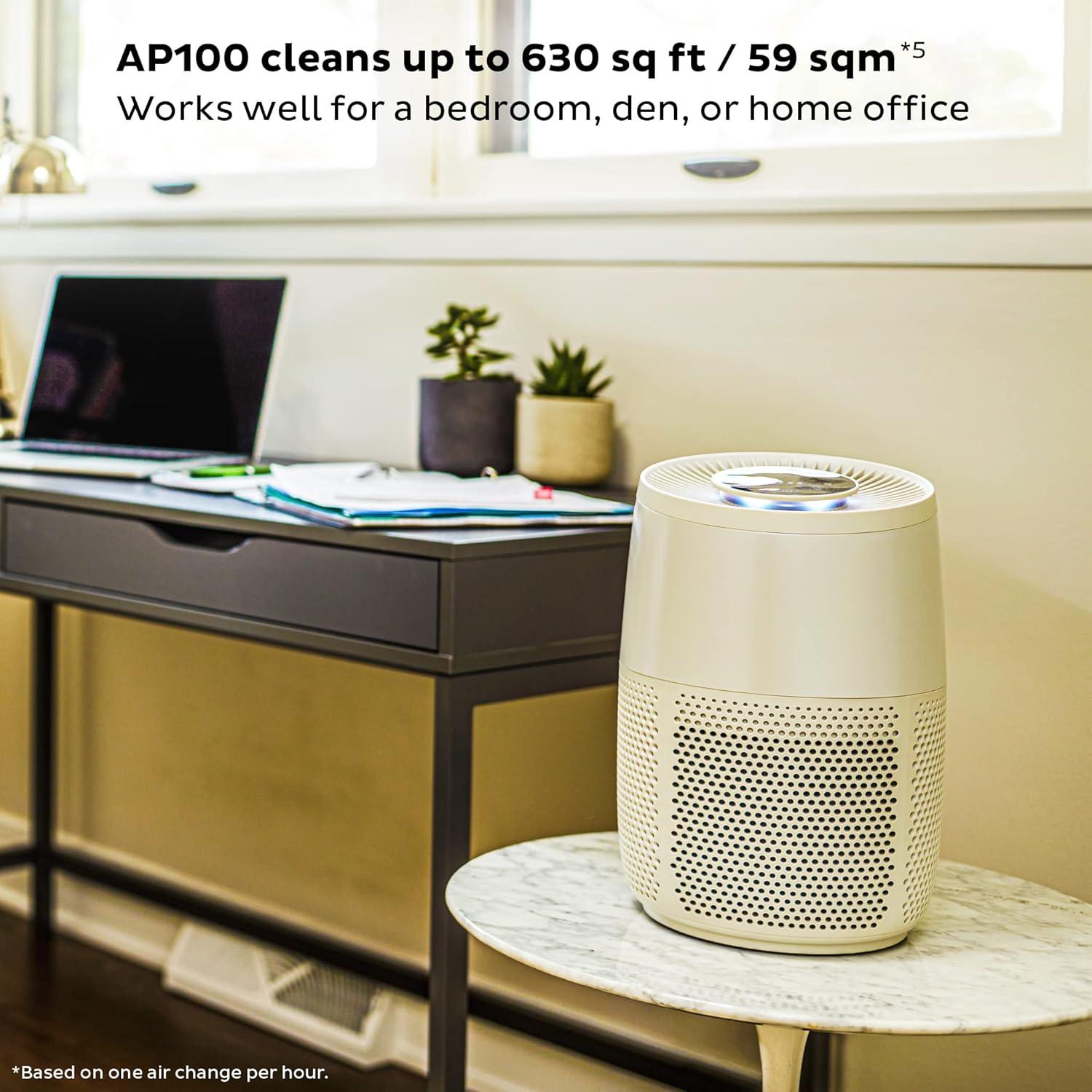 Instant HEPA Air Purifier with Multiple Quiet Fan Speeds, Clean Air Coverage up to 630 sqft, Removes 99% of Dust, Smoke, Odors, Pollen & Pet Hair, Pearl