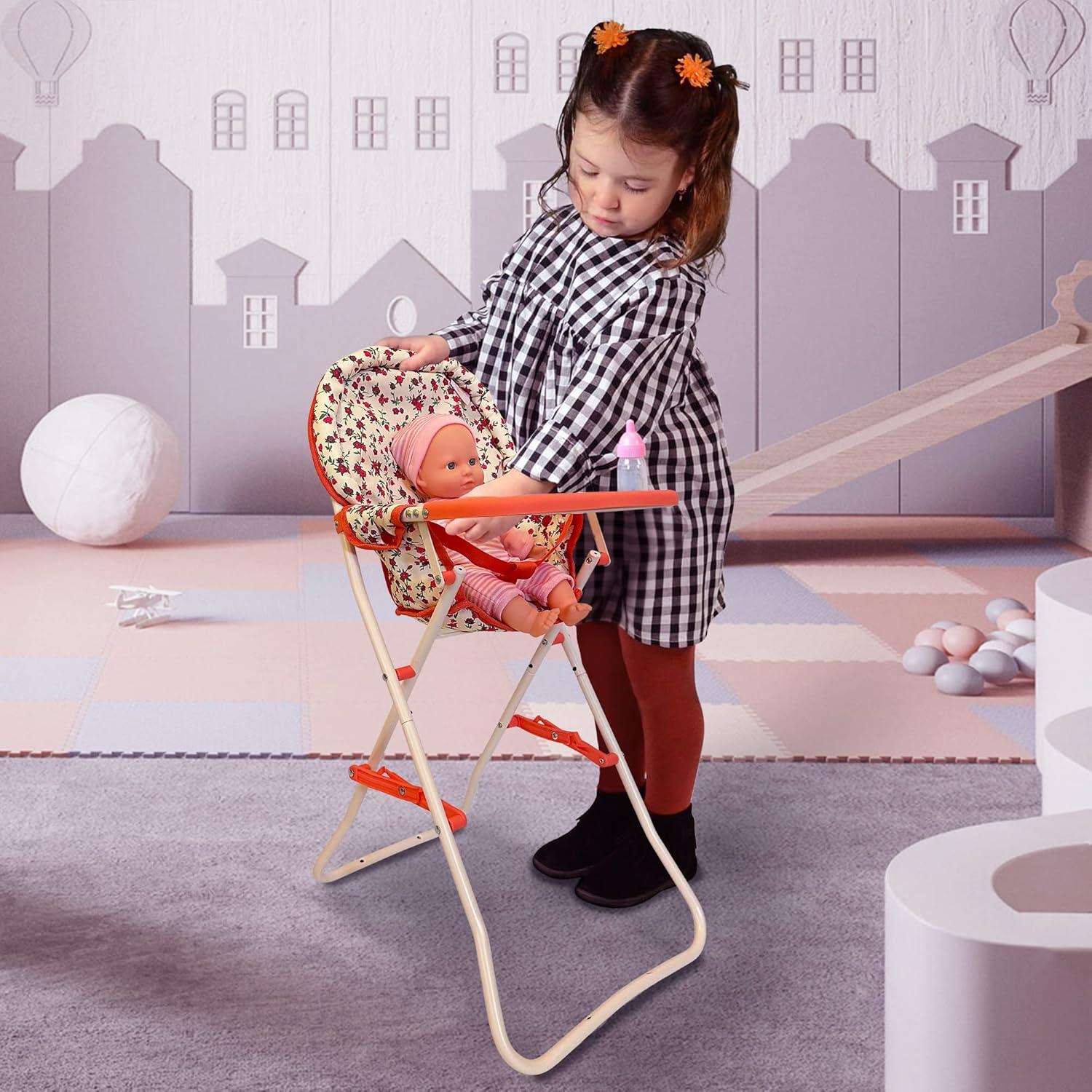 The New York Doll Collection 18 Inch Doll High Chair Floral