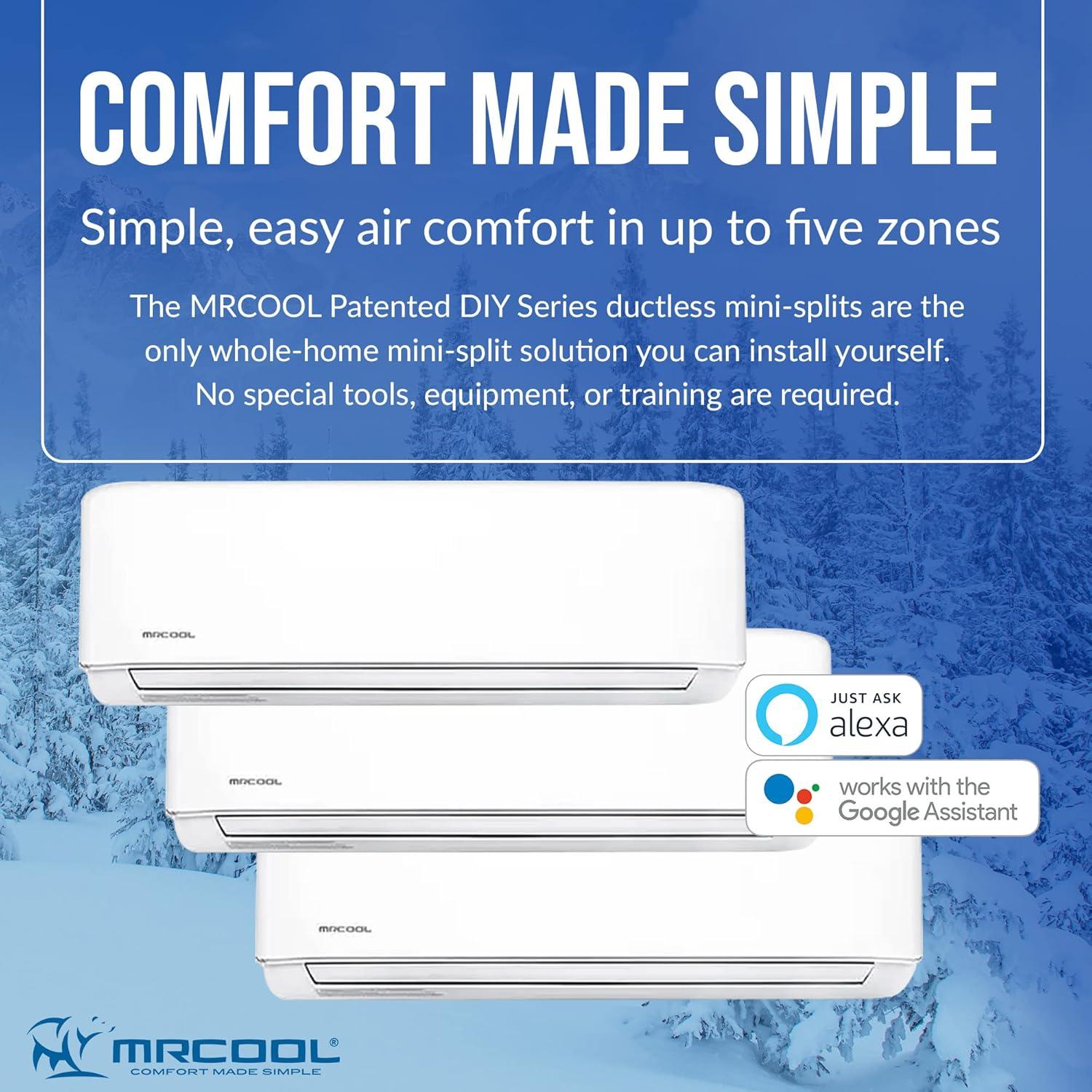 MRCOOL DIY Multi-Zone 36,000 BTU Heat Pump with Remotes and Smart Controls