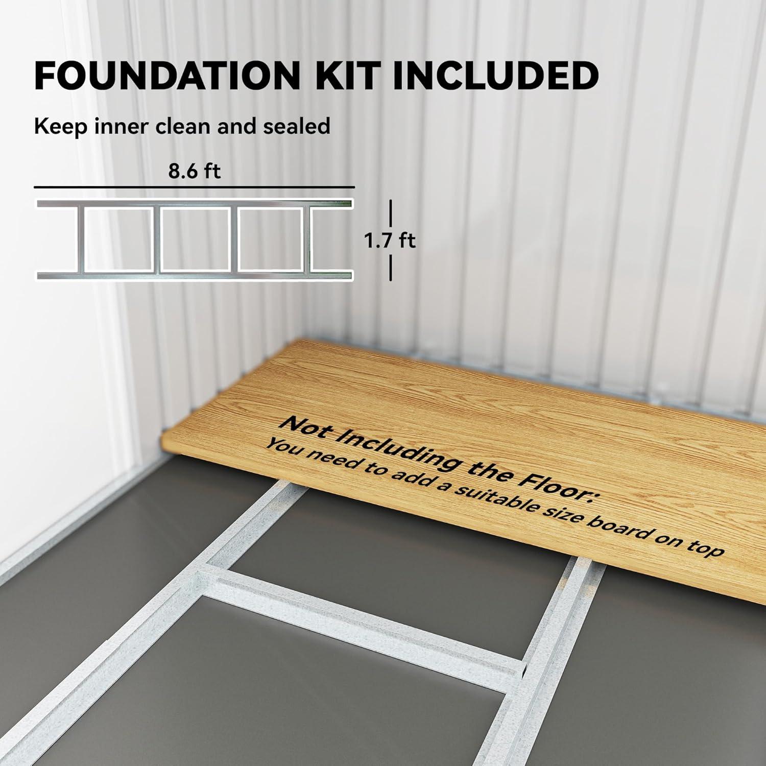 Outsunny Outdoor Lean-To Metal Storage Shed