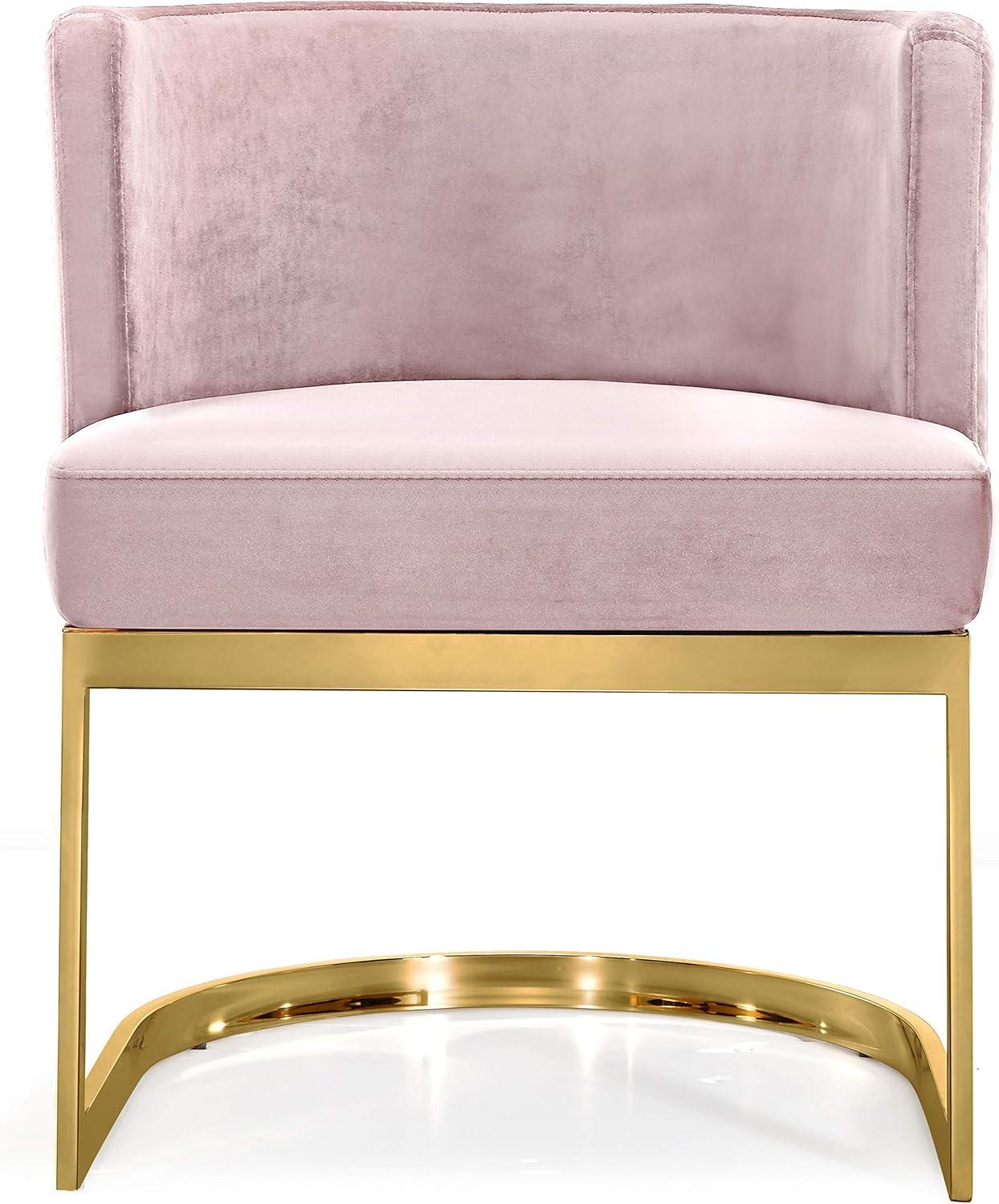 Meridian Furniture Gianna Pink Velvet Dining Chair