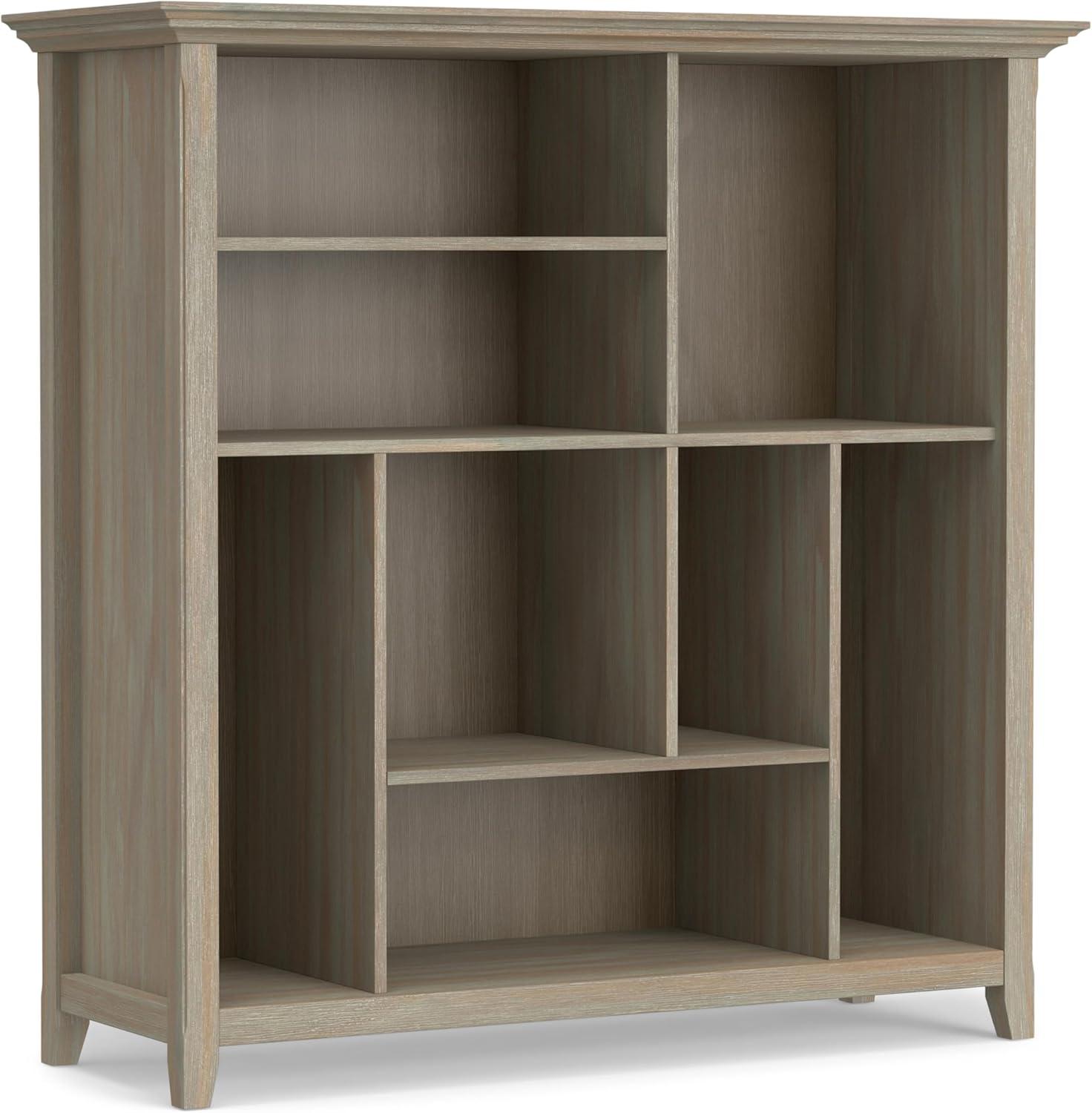 Amherst Distressed Grey Solid Wood Multi-Cube Bookcase