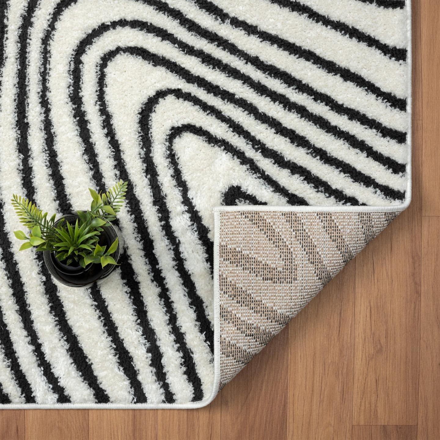 Luxe Weavers Floral Palm Leaf Cream 5x7 Area Rug