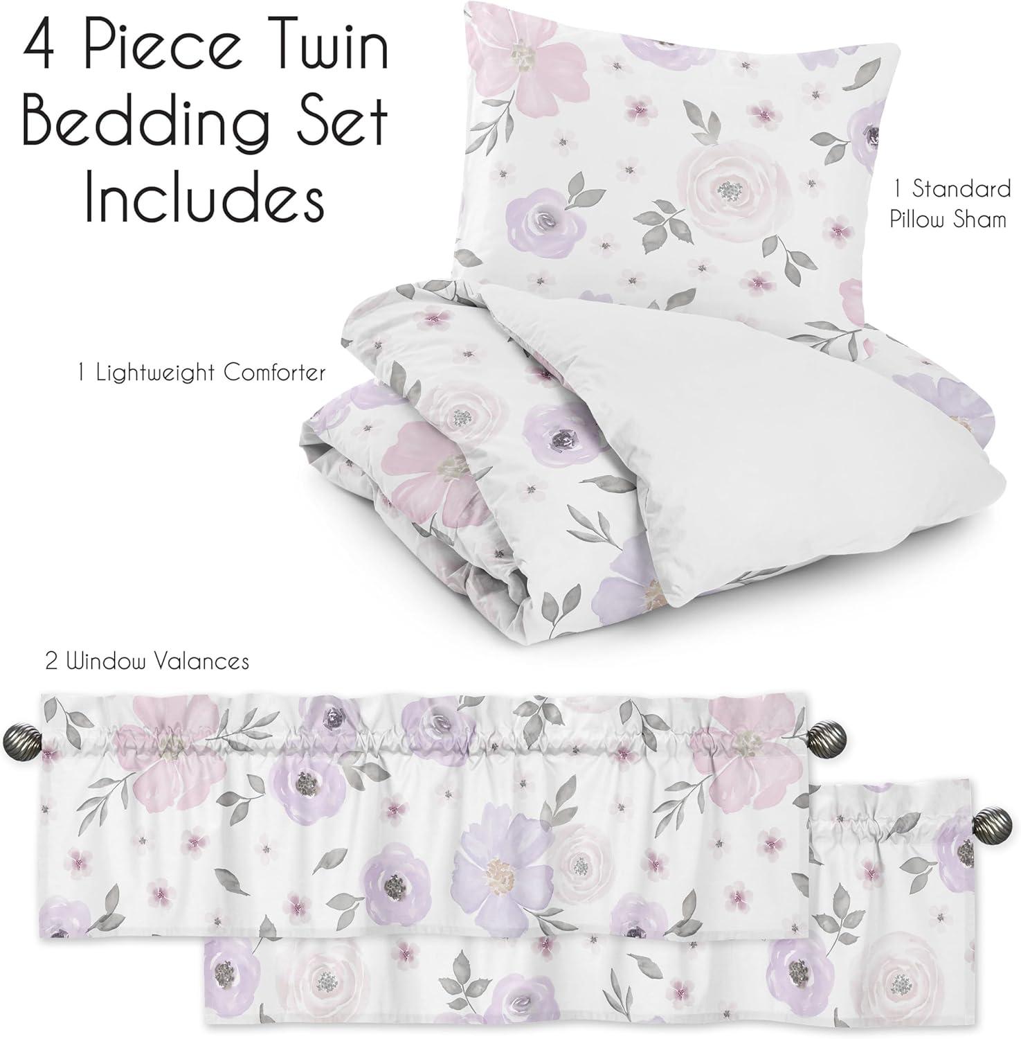 Watercolor Microfiber Comforter Set