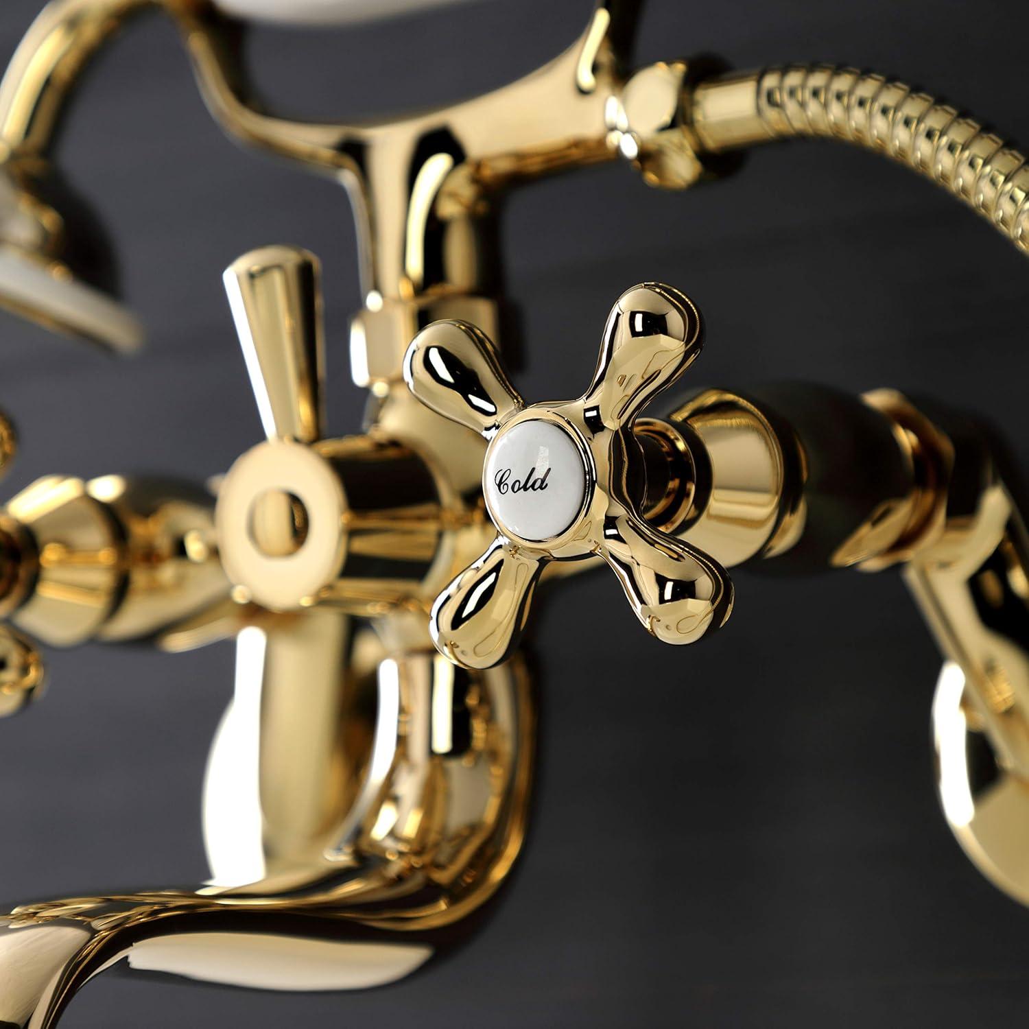 Kingston Brass Kingston Two-Handle Clawfoot Tub Faucet with Hand Shower