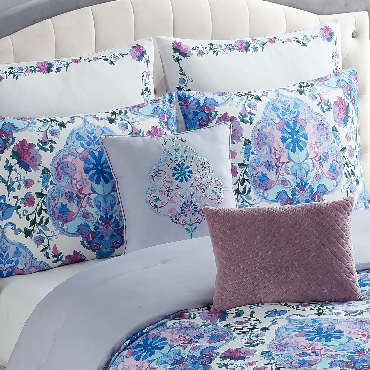 7pc Juliette Floral Printed Comforter Set - Queen
