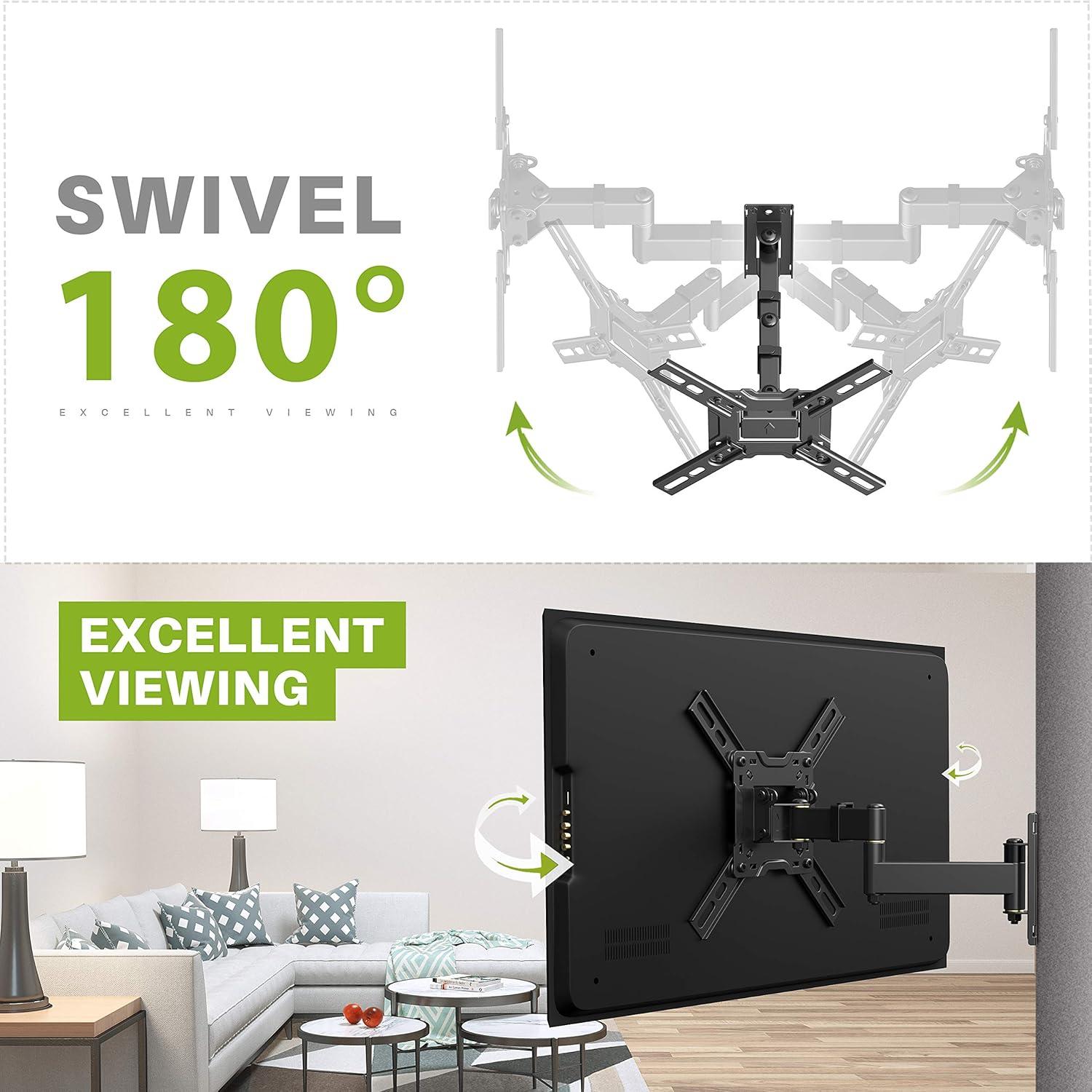 Full Motion TV Wall Mount Swivel and Tilt, TV Mount with Articulating Arms for Most 13-32 inch LED LCD