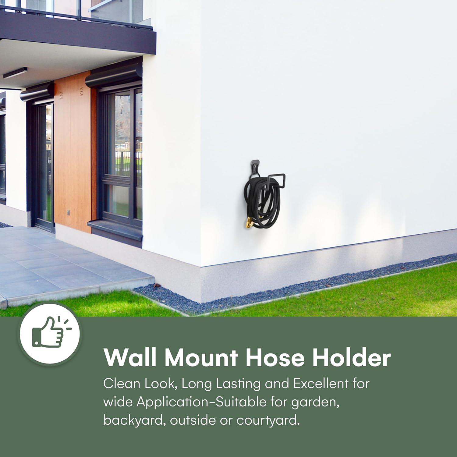 2WAYZ Heavy Duty Hose Holder for Garden - Black