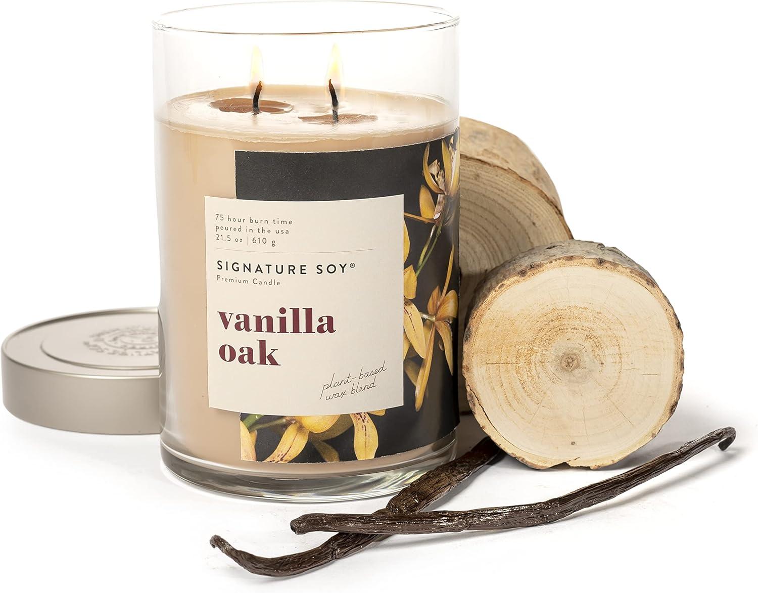 Signature Soy Signature Soy Lidded Vanilla Oak Scented Candle