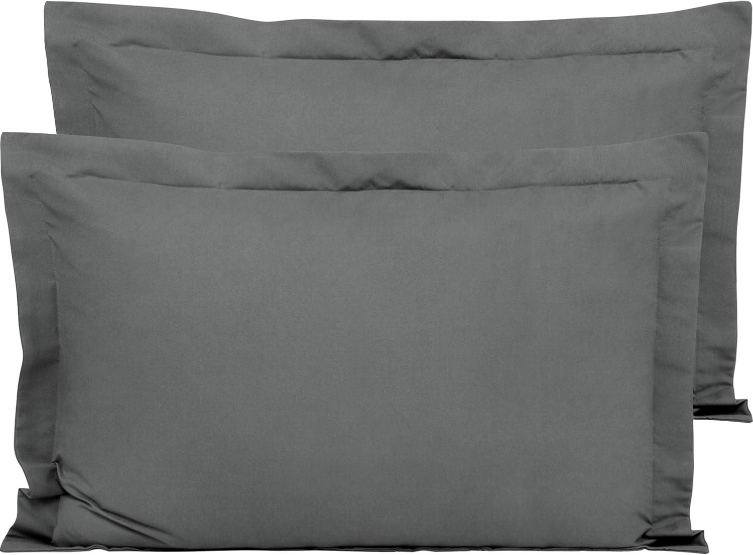 Dark Gray King Microfiber Pillow Shams Set of 2