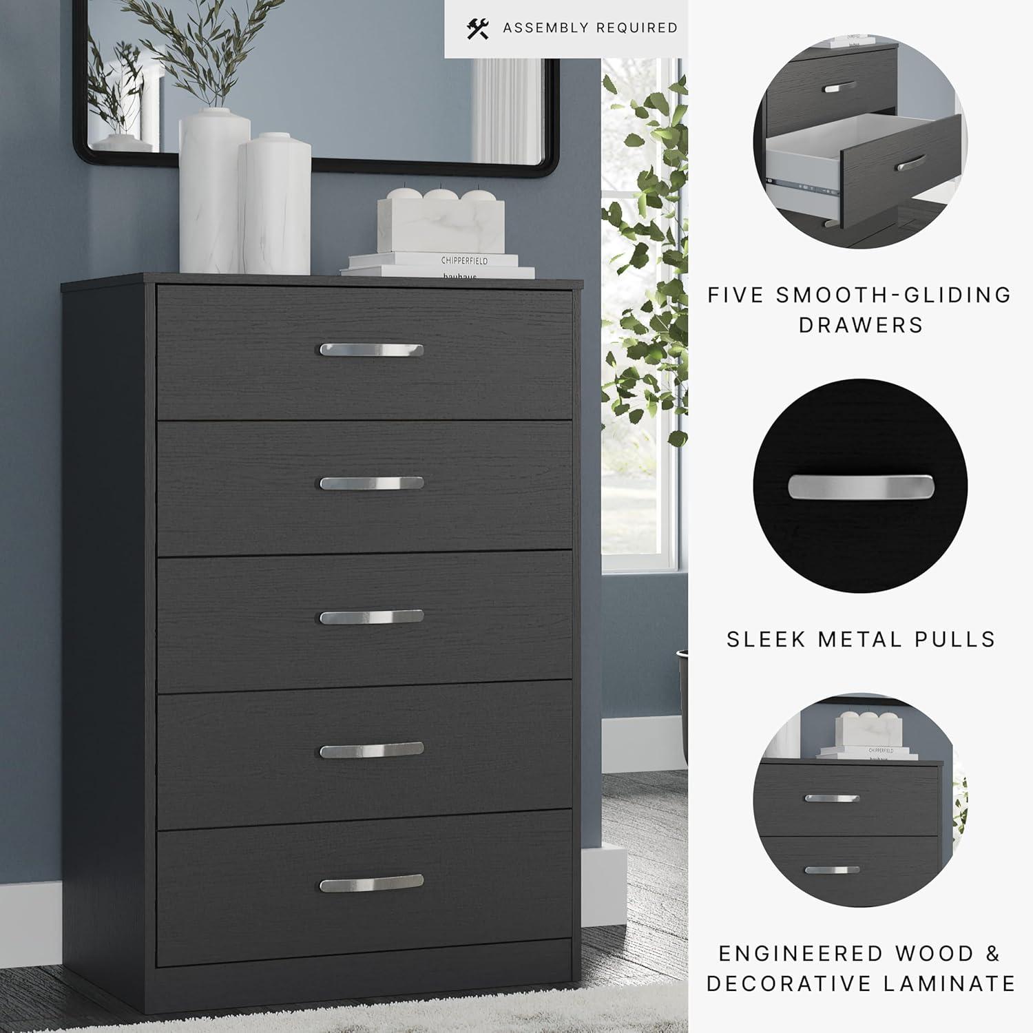 Latitude Run® Dymone 29.88'' W 5 - Drawer Dresser