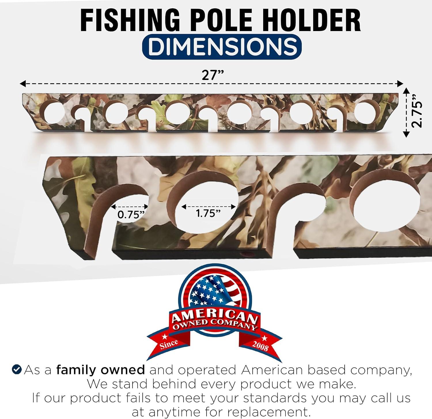 Arlmont & Co. Emberton Manufactured Wood Wall Mounted Fishing Rack