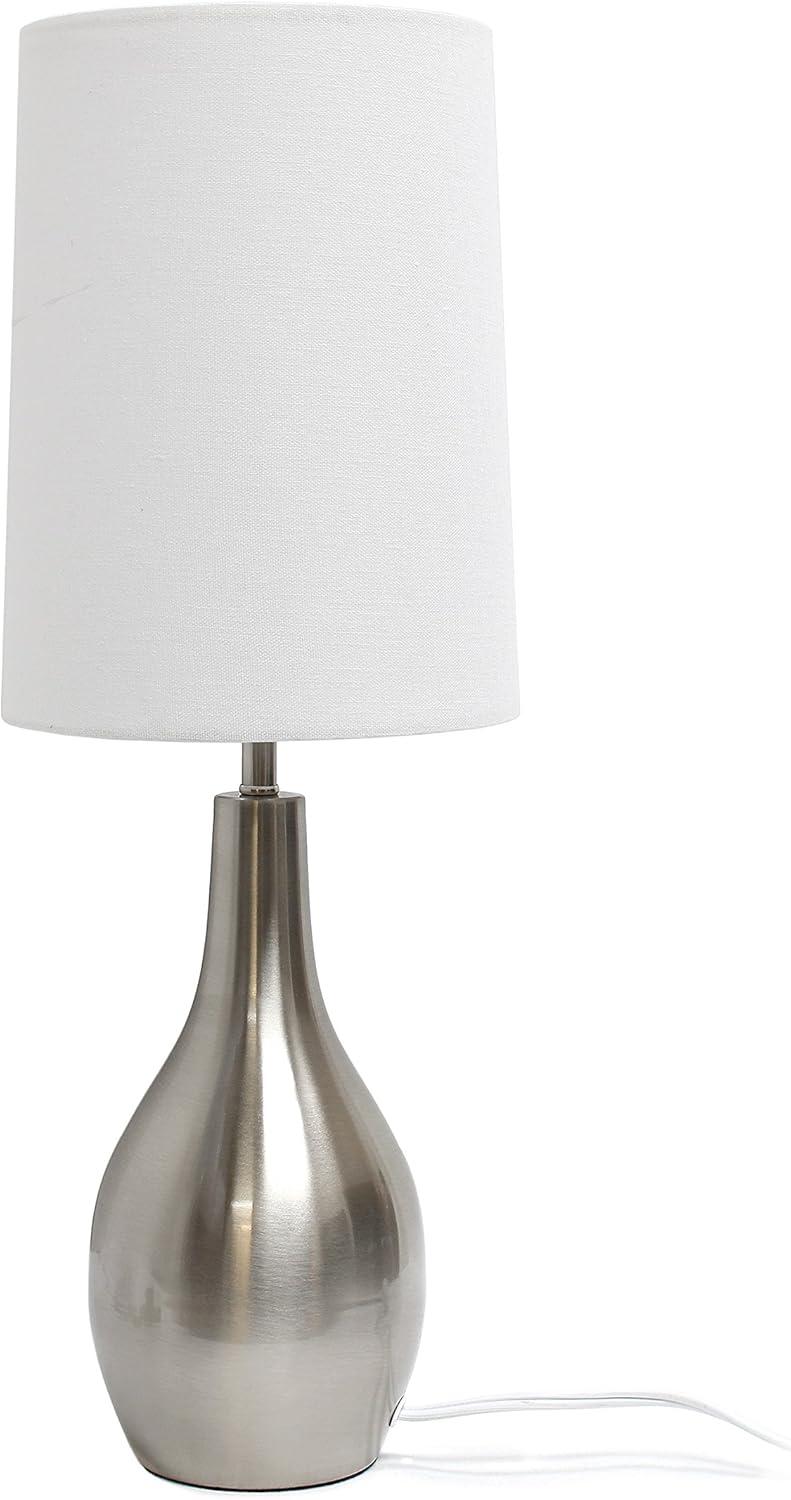 1 Light Tear Drop Table Lamp Gold - Simple Designs: Bedside, No Assembly Required, UL Listed, Cotton Shade
