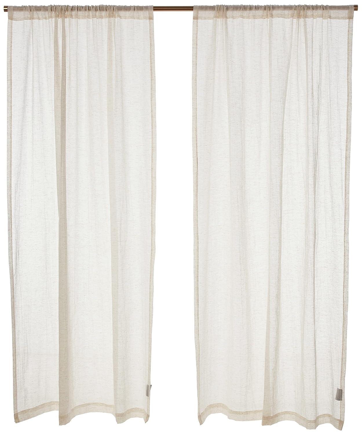Solid Semi-Sheer Curtain Panels (Set of 2)