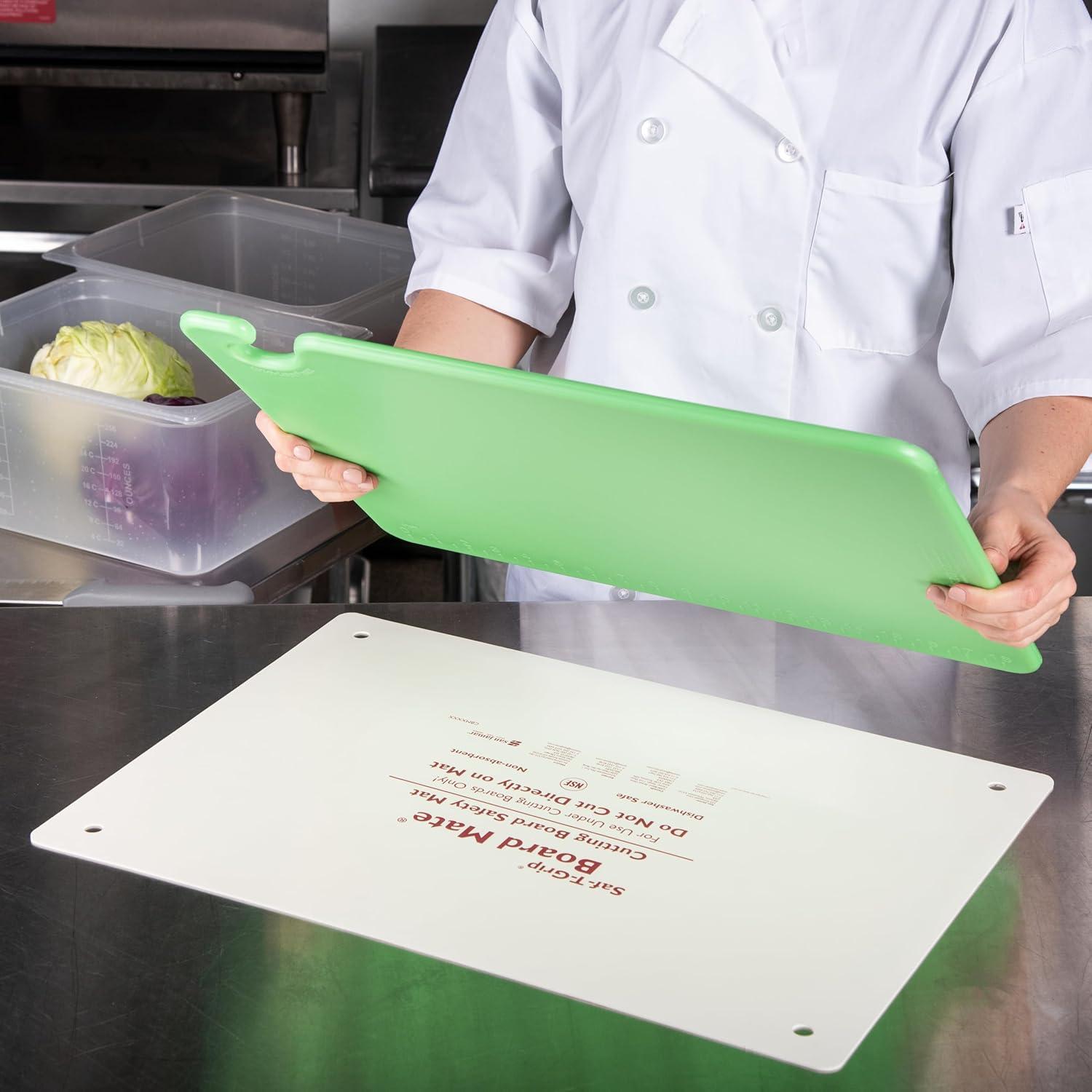 White Rectangular Plastic Non-Slip Chopping Mat, 22" x 16"