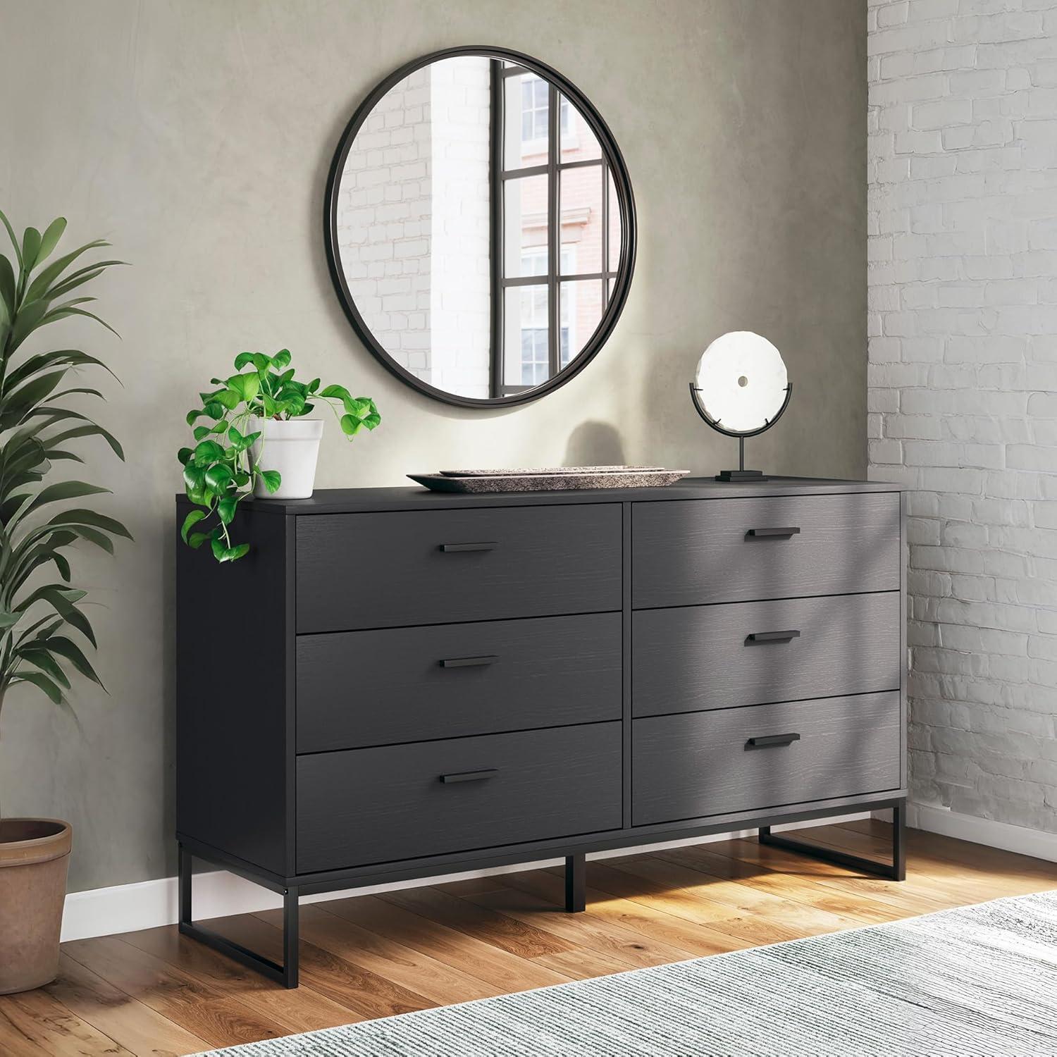 Signature Design by Ashley Socalle 6 Drawer Dresser, Black