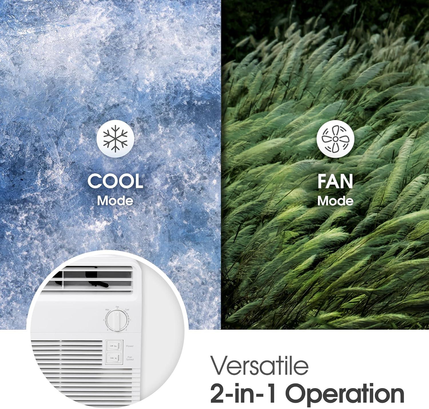 LG 5,000 BTU Window Air Conditioner with Manual Controls