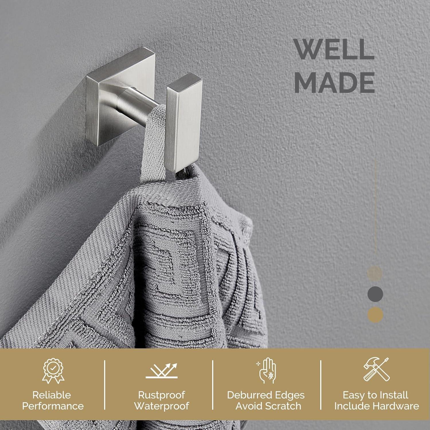 Single Stainless Steel Wall Mounted Towel Hook