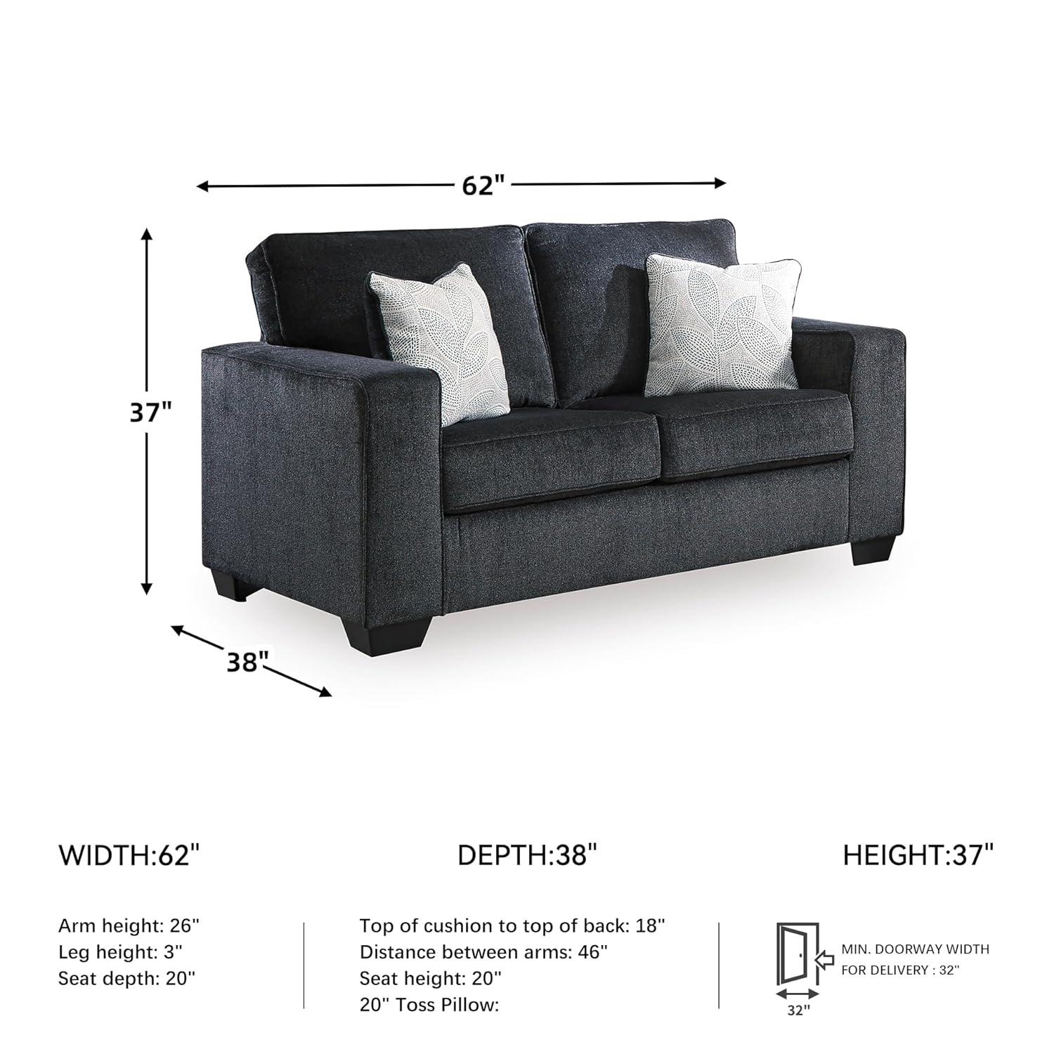 Signature Design by Ashley Altari Loveseat in Slate