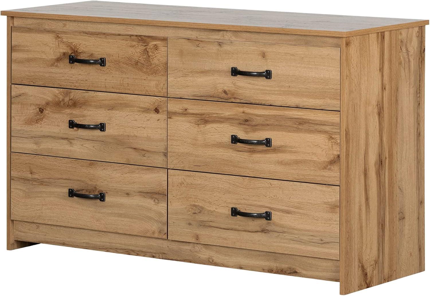 Farmhouse Nordik Oak 6-Drawer Double Dresser with Soft Close