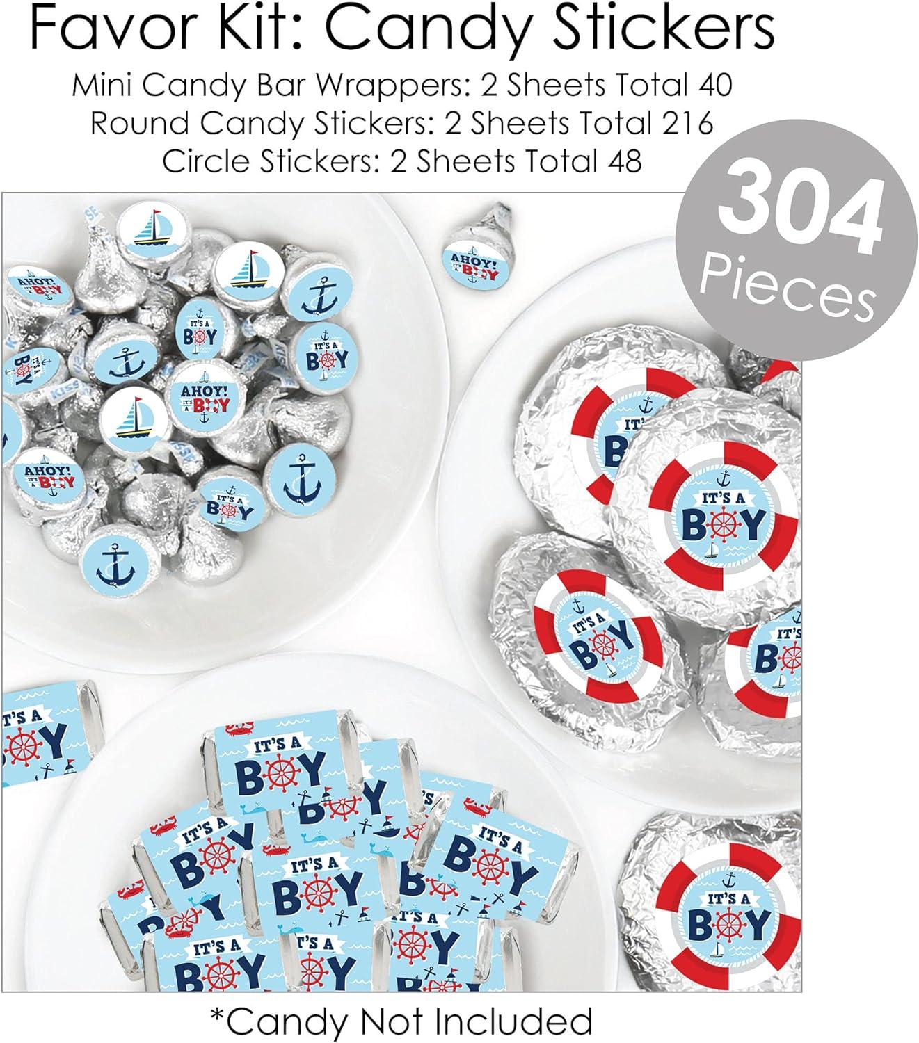 Big Dot of Happiness Ahoy It's a Boy - Nautical Baby Shower Supplies - Banner Decoration Kit - Fundle Bundle