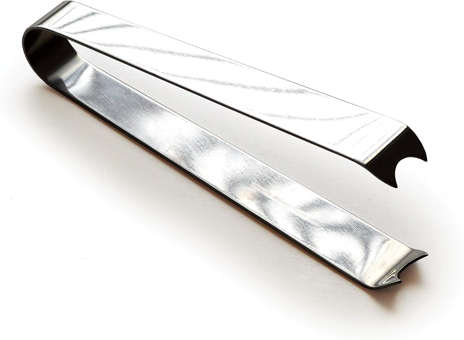 RSVP International Endurance® Cocktail Ice Tongs, Stainless Steel, 5.25" | Modern Design & Appeal | Dishwasher Safe