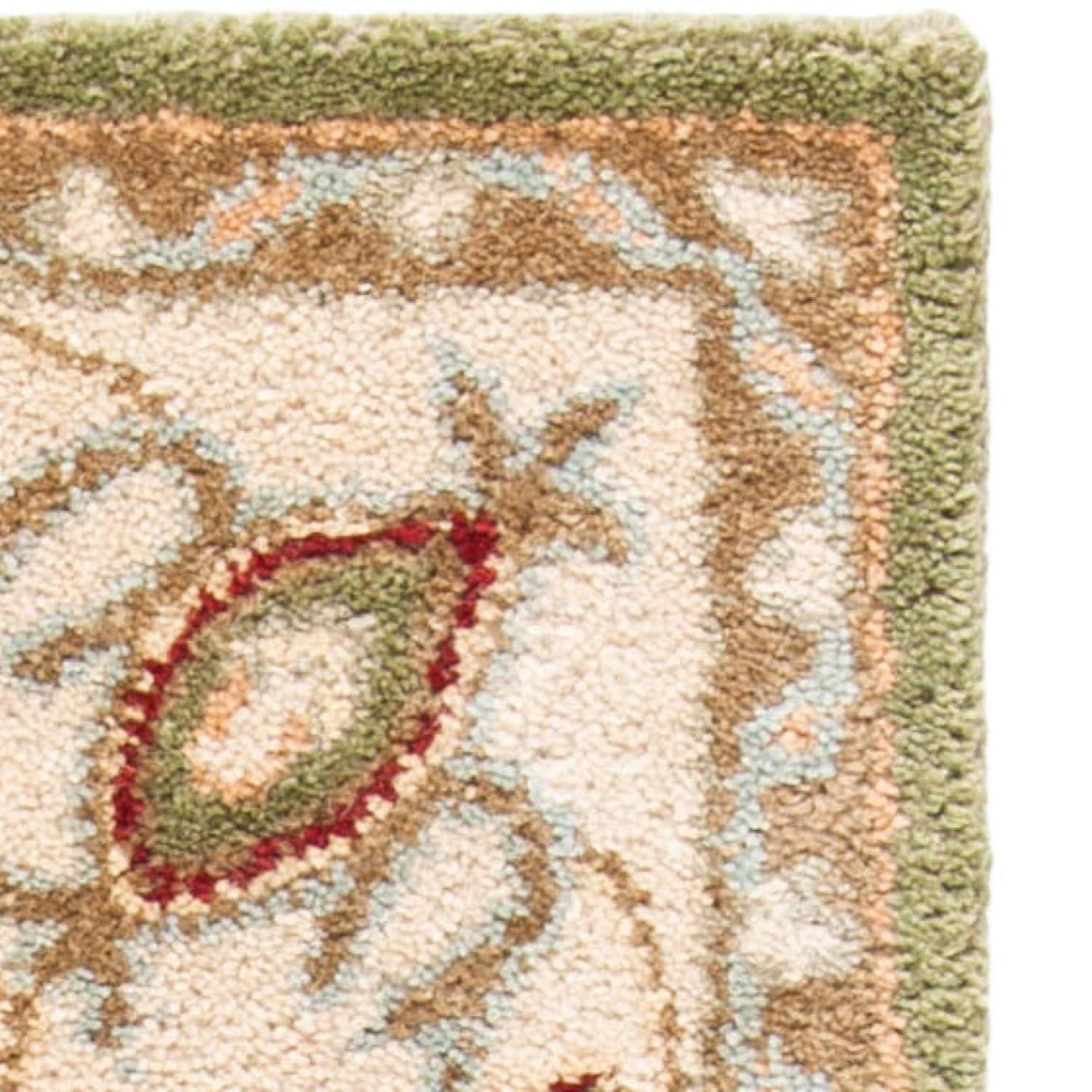 SAFAVIEH Antiquity Lilibeth Traditional Floral Wool Area Rug, Sage, 2'3" x 4'