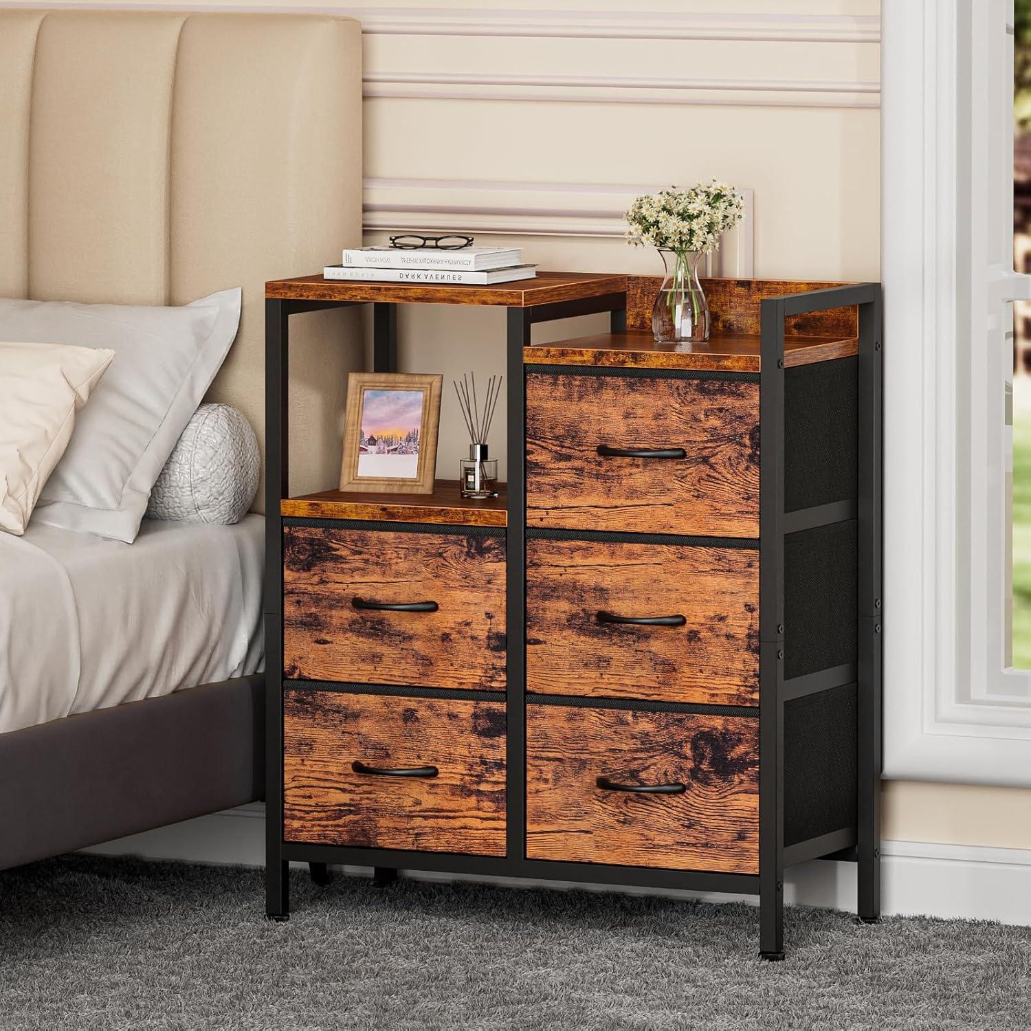 Ameriwood 5 Drawer Rustic Dressers