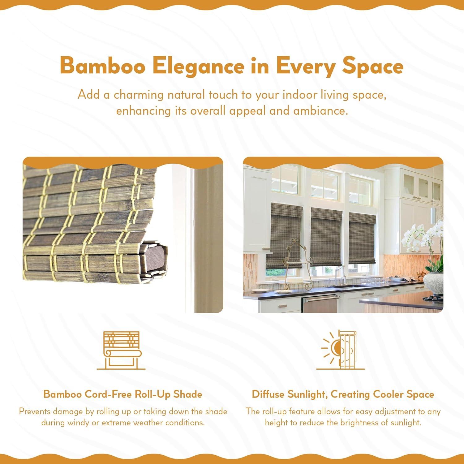 Radiance Newport 27-in Cordless Driftwood Roman Shade