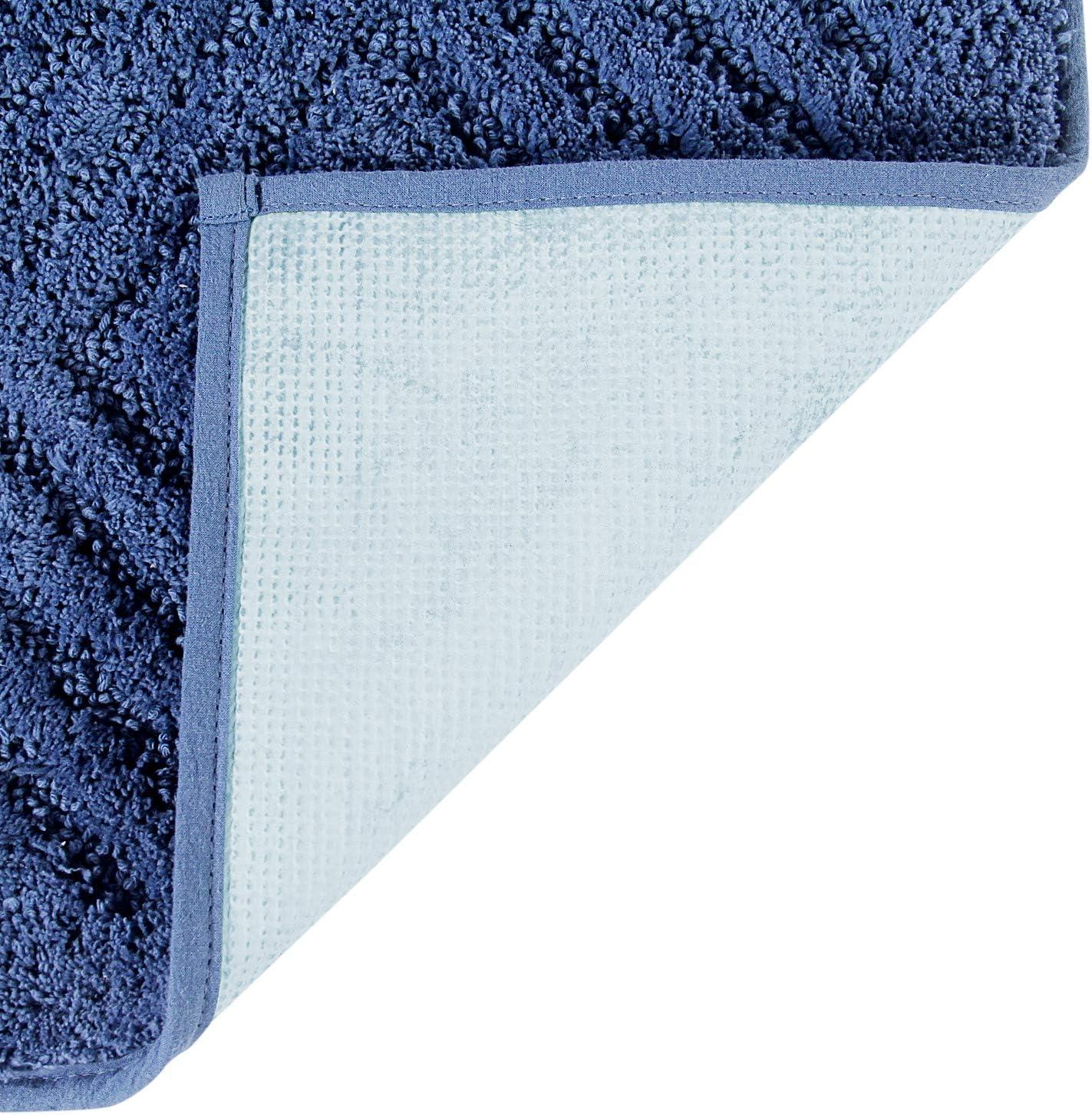 Better Trends Trier 100% Cotton Tufted Non-Skid Backing Bath Rug 30" x 30" Round - Blue