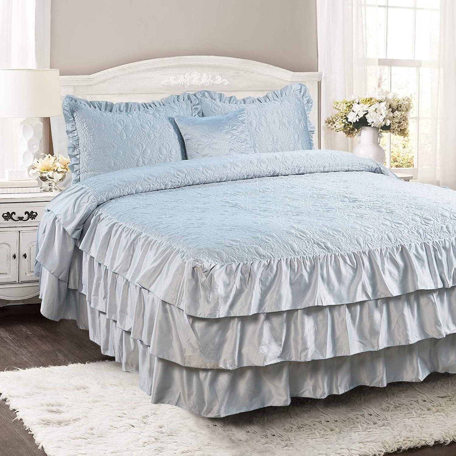Amazon Light Blue Bed Skirt Queen Save 29% • Home Soft Things