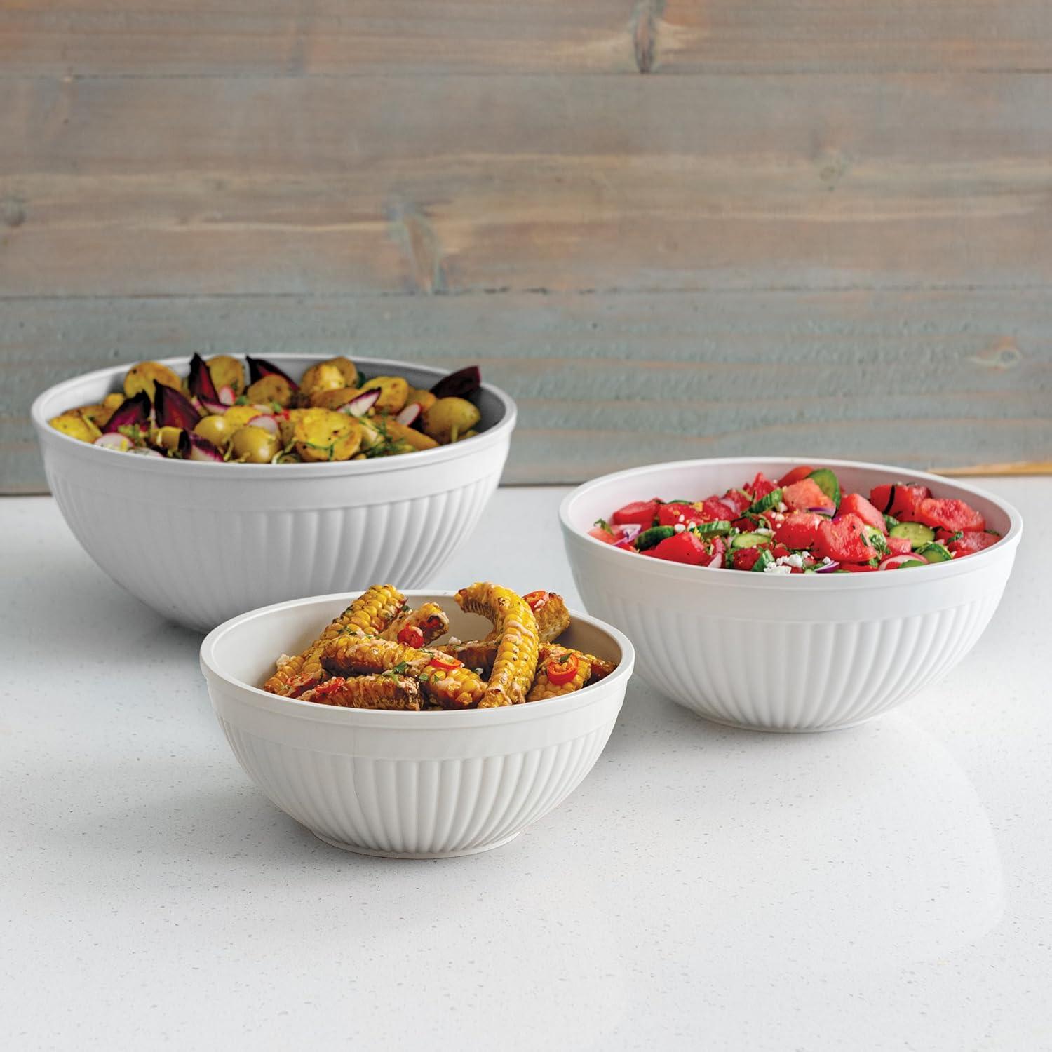 Nordic Ware 3-Piece Prep & Serve Mixing Bowl Set