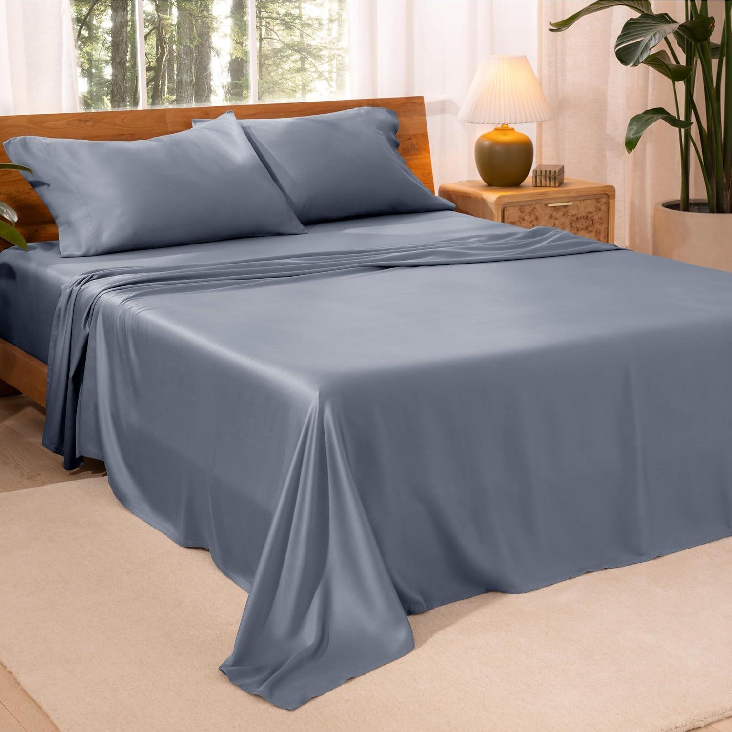 Twin XL Indigo TENCEL™ Lyocell Sheet Set by Bare Home