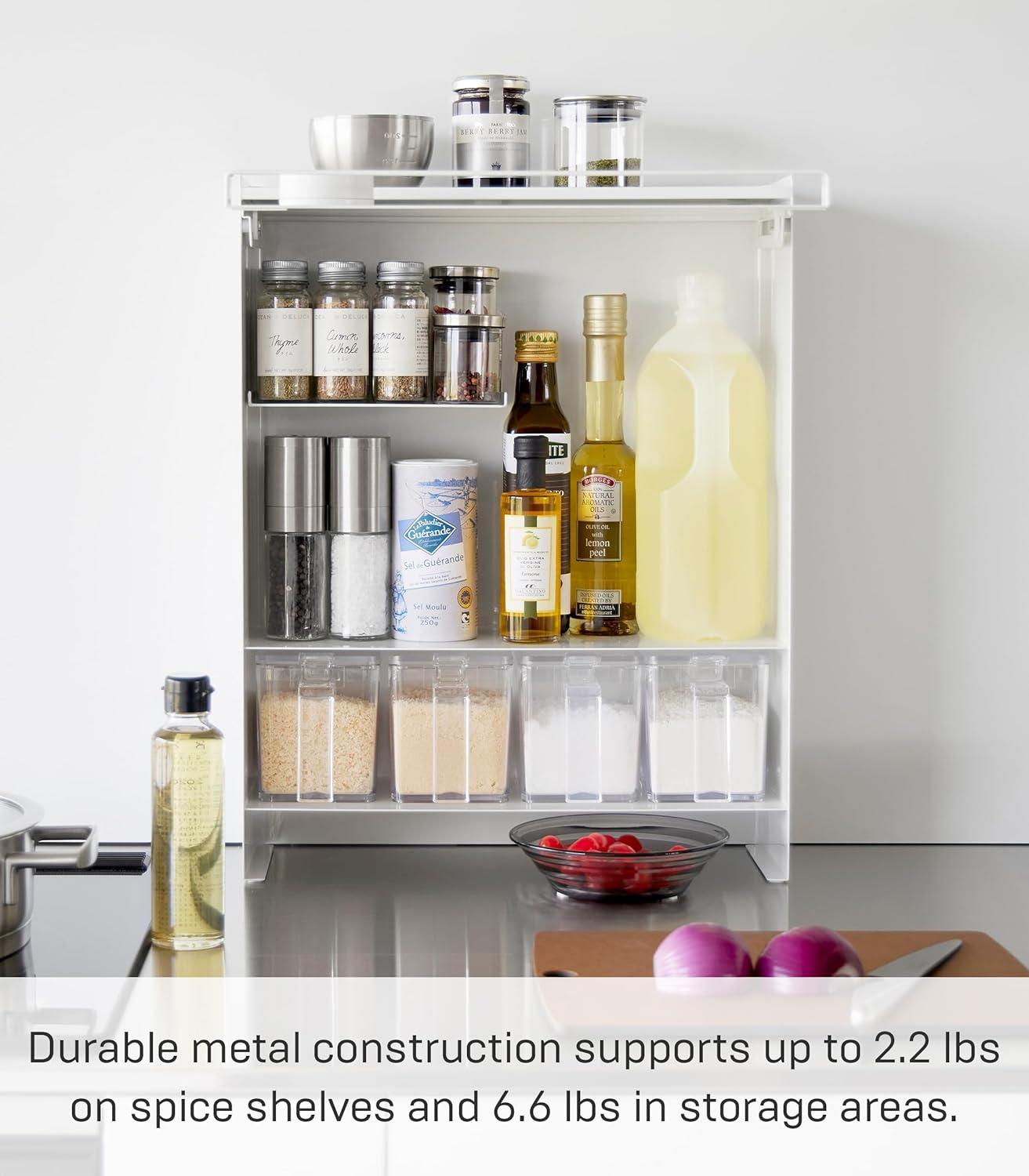 Yamazaki Home Concealable Spice Rack, Steel