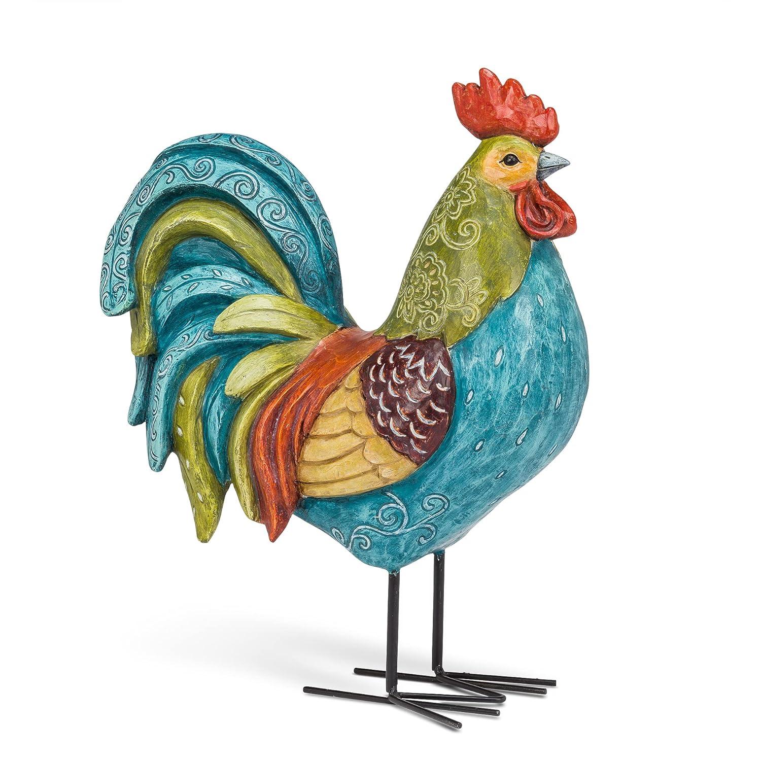 Abbott Collection 27-GALLO-220 Large Tall Colorful Rooster, Multi