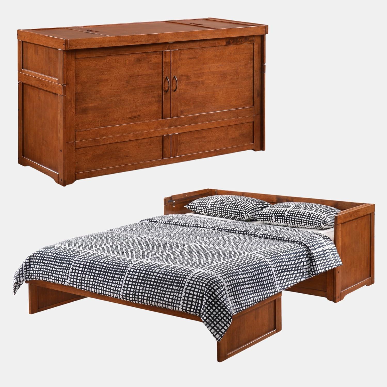 Night & Day Furniture Queen Size Murphy Bed Cabinet with Storage & Charging Ports