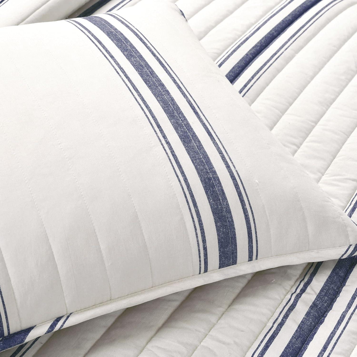 Birch Lane™ Gilroy Farmhouse / Country Cotton Striped Quilt Set
