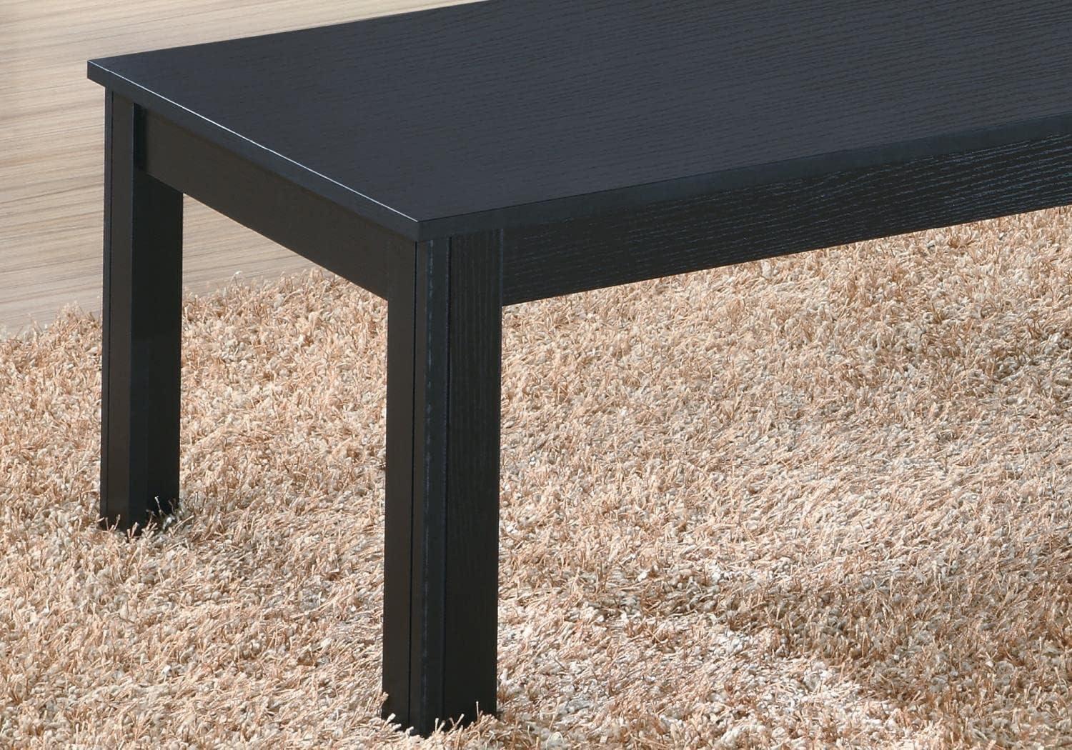 Transitional Black Oak 3-Piece Coffee & End Table Set