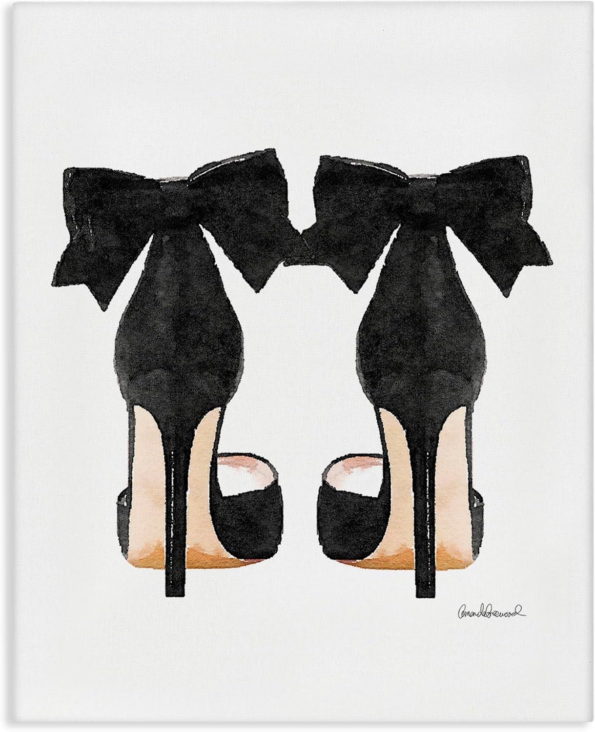 Glam Black Bow Heels Canvas Art for Kids, 24" x 30"