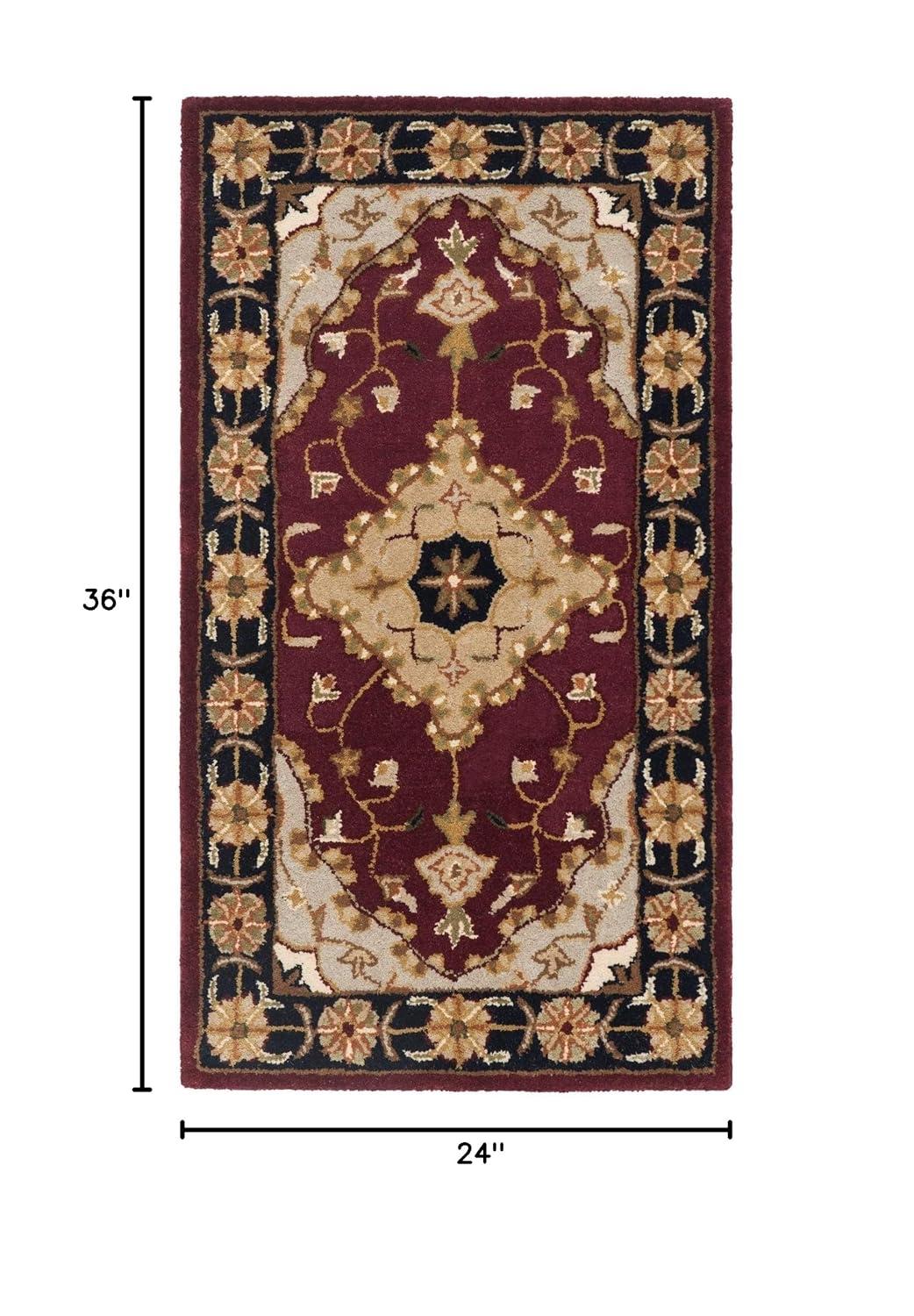 Heritage HG760 Handmade Accent Rug - 2'x3' - Red/Black - Safavieh