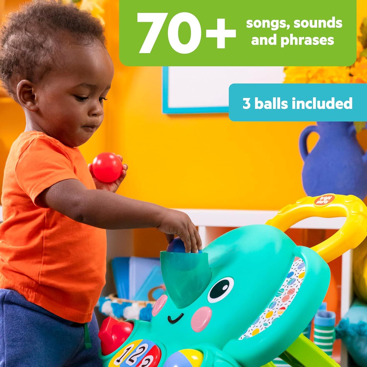 Bright Starts Stroll 'n Roll 2-in-1 Ball Play Baby Walker Elephant