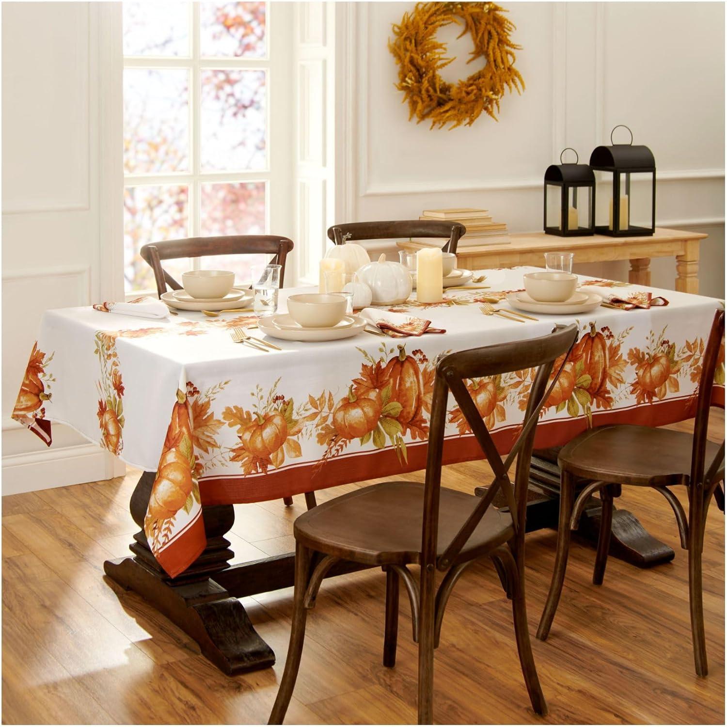 Elrene Autumn Pumpkin Grove Fall  Tablecloth - Elrene Home Fashions