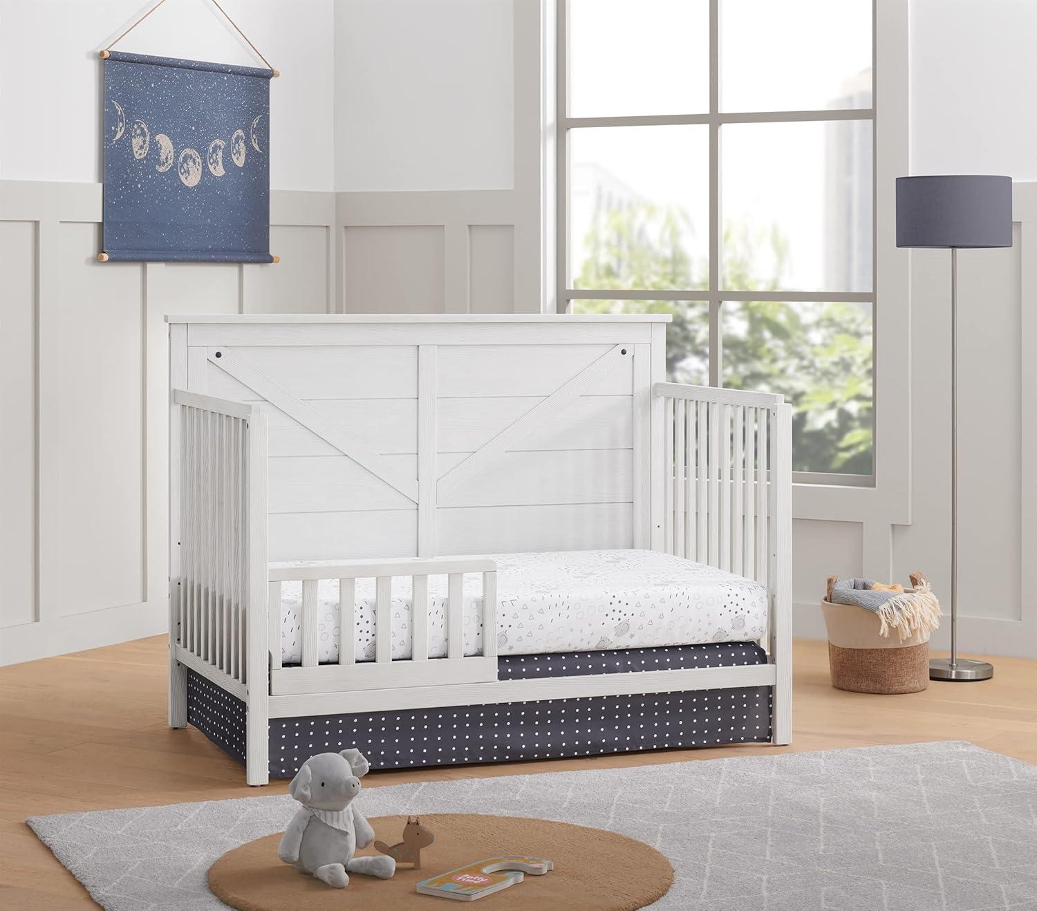 Barn White Solid Wood Toddler Bed Guard Rail