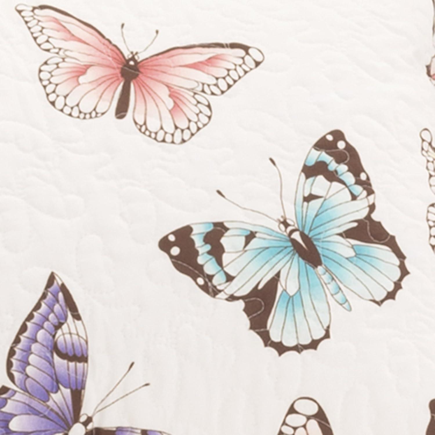 Flutter Butterfly 3 - Piece Quilt Set