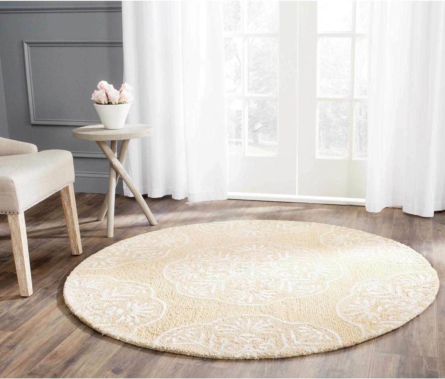 Ivory Elegance 36" Hand-Tufted Wool Rectangular Rug