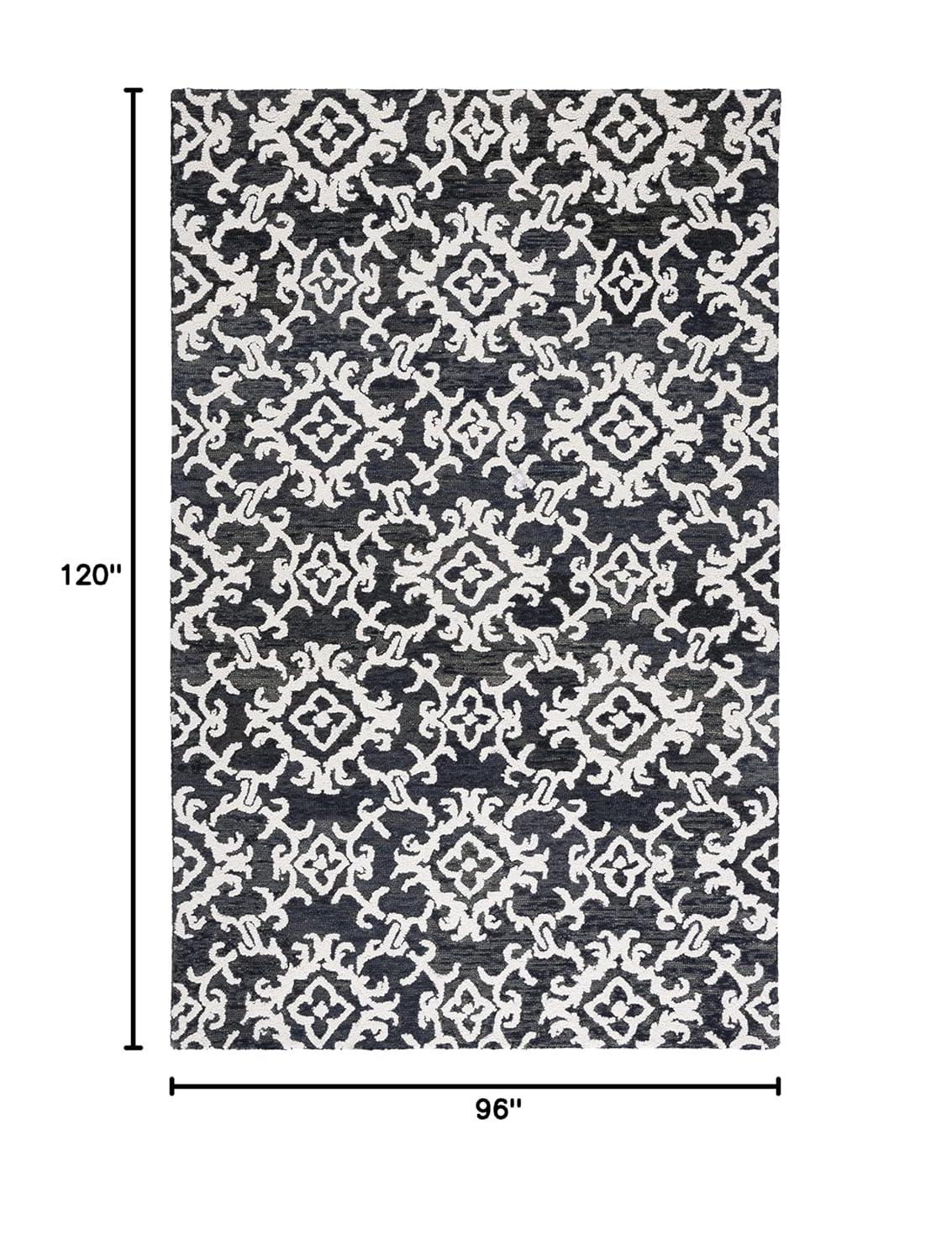 Blossom BLM104 Hand Tufted Area Rug - Green/Ivory - 8'x10' - Safavieh.