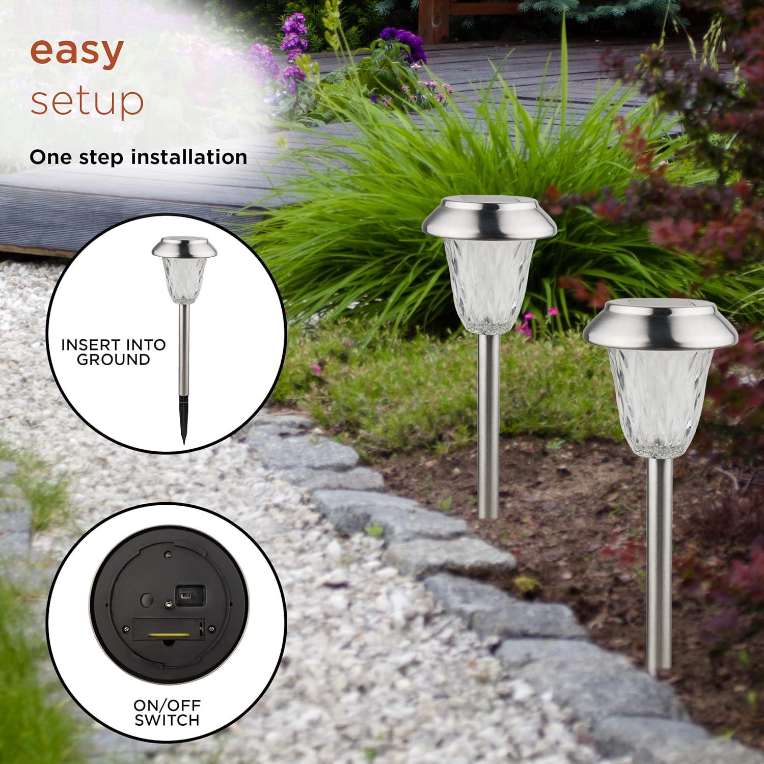 LED Pathway Lights Silver