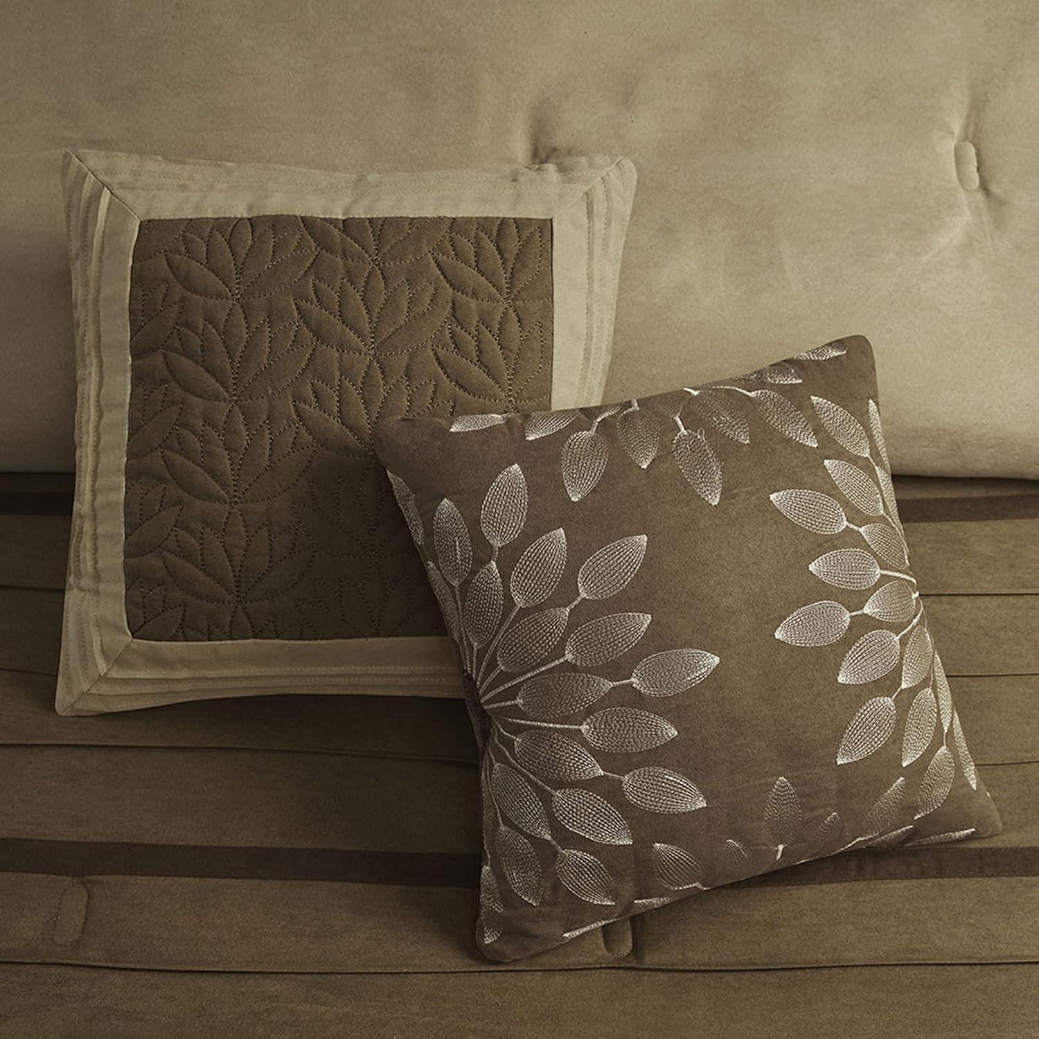 Madison Park Palmer 7 PC Pieced Faux Suede Comforter Set